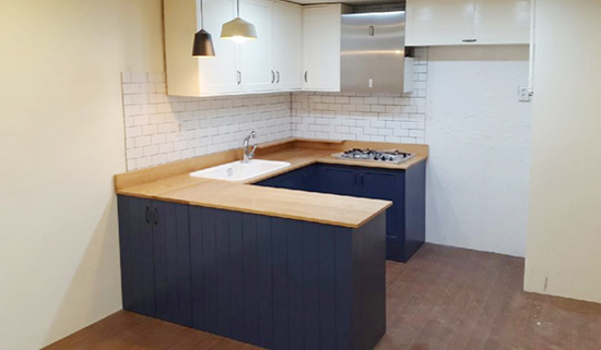 White&amp;blue kitchen